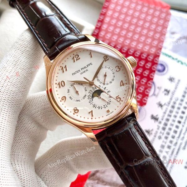 Swiss AAA Patek Philippe Geneve Complications Men Watches White Moonphase Dial Swiss AAA Patek Philippe Geneve Complications Men Watches White Moonphase Dial
