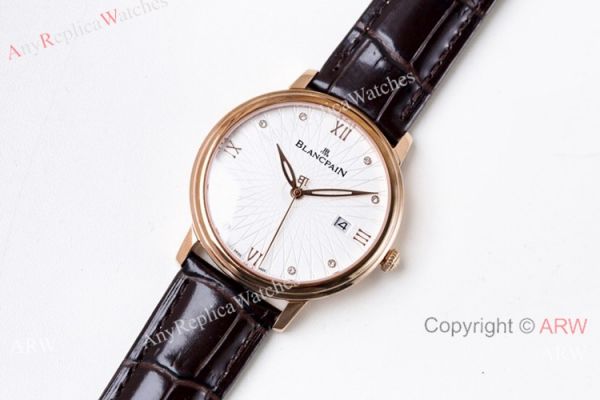 Swiss Replica Blancpain Villeret Ultraplate 6551-1127-55B Rose Gold Watch Lovers watch Swiss Replica Blancpain Villeret Ultraplate 6551-1127-55B Rose Gold Watch Lovers watch
