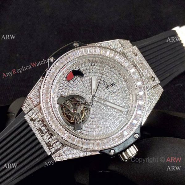Luxury Copy Hublot Big Bang Tourbillon Iced Out Watch Black Rubber Band Luxury Copy Hublot Big Bang Tourbillon Iced Out Watch Black Rubber Band