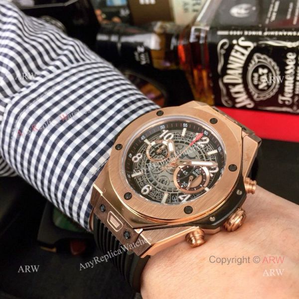New Replica Hublot Big Bang King Unico Watch Rose Gold Case New Replica Hublot Big Bang King Unico Watch Rose Gold Case