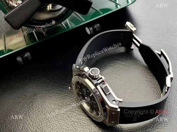 Fake Hublot Big Bang Chronograph Men Watch SS Black Rubber Band Fake Hublot Big Bang Chronograph Men Watch SS Black Rubber Band