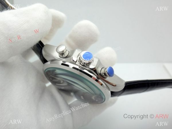 Copy Tag Heuer Carrera Chronograph Watch SS Black Leather Strap Copy Tag Heuer Carrera Chronograph Watch SS Black Leather Strap