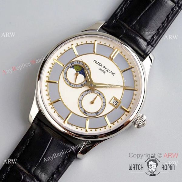Grade 1A Replica Patek Philippe Moonphase White Dial Watch New Patek Philippe AAA Grade 1A Replica Patek Philippe Moonphase White Dial Watch New Patek Philippe AAA