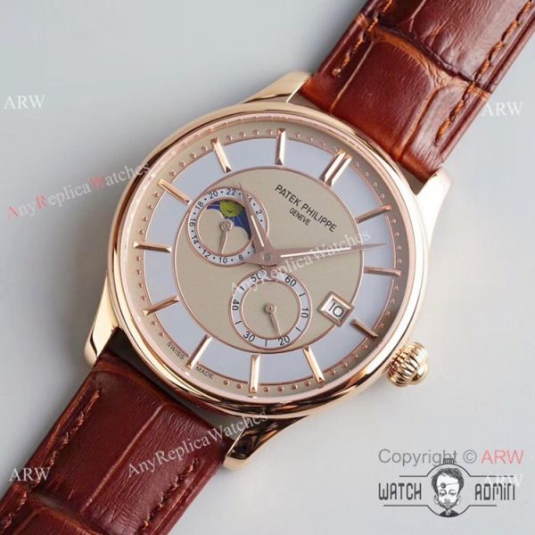 Swiss Grade 1 Patek Philippe AAA Watch Rose Gold Moonphase Men Size Swiss Grade 1 Patek Philippe AAA Watch Rose Gold Moonphase Men Size