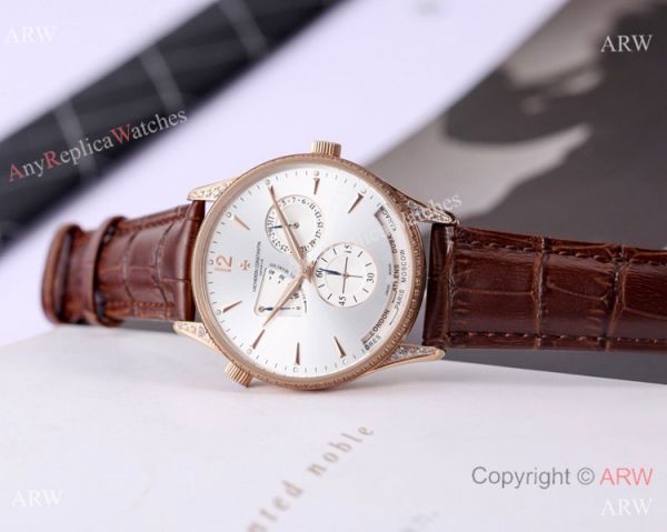Clone Vacheron Constantin Power Reserve watch SS Diamond Black Dial Clone Vacheron Constantin Power Reserve watch SS Diamond Black Dial