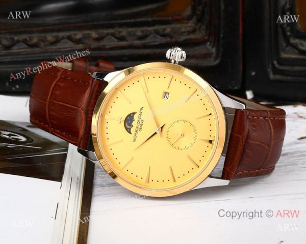 AAA Quality Copy Vacheron Constantin Moonphase Watch SS White Dial AAA Quality Copy Vacheron Constantin Moonphase Watch SS White Dial