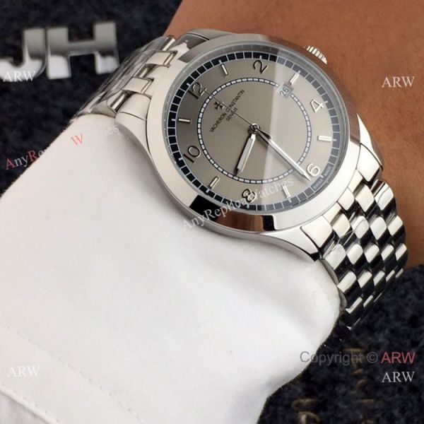 Replica Vacheron Constantin Geneve Automatic Watch SS Black Face Replica Vacheron Constantin Geneve Automatic Watch SS Black Face