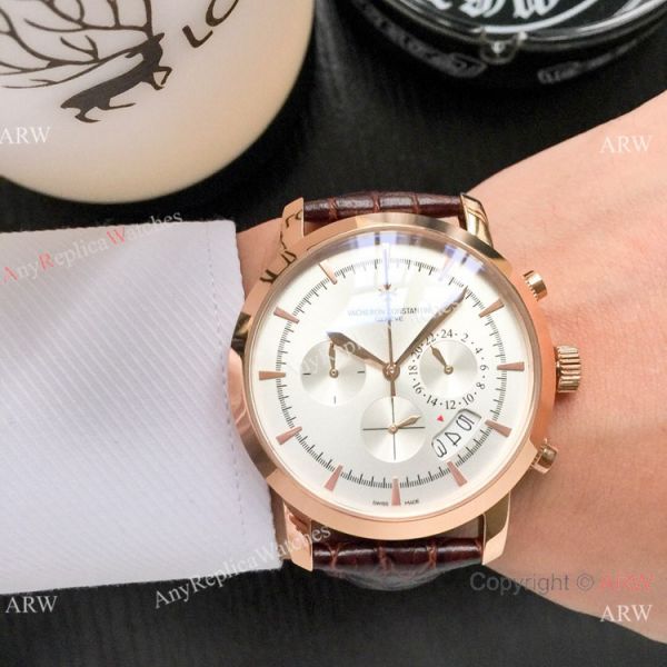 Best Copy Vacheron Constantin Chronograph Watch Silver Dial Black Leather strap Best Copy Vacheron Constantin Chronograph Watch Silver Dial Black Leather strap