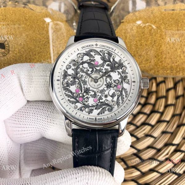Replica Vacheron Constantin Geneve Flower Dial Blue Leather Strap Replica Vacheron Constantin Geneve Flower Dial Blue Leather Strap