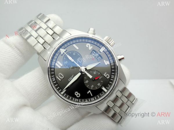 Replica Swiss IWC Pilot 7750 Stainless Steel Gray Dial Watch 43MM Replica Swiss IWC Pilot 7750 Stainless Steel Gray Dial Watch 43MM