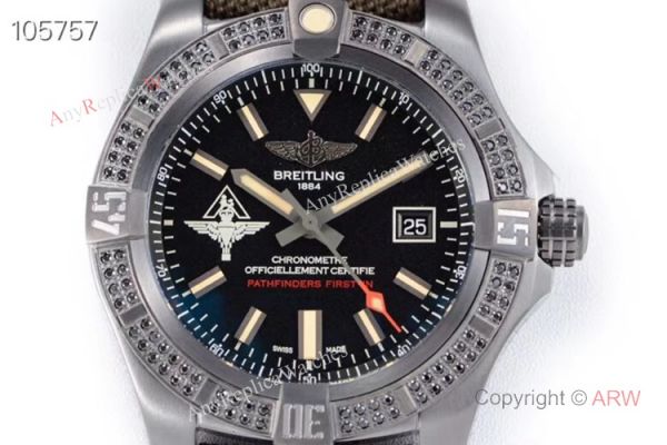 GB Swiss Replica Breitling Avenger blackbird V2 Watch Titanium Case Green Strap GB Swiss Replica Breitling Avenger blackbird V2 Watch Titanium Case Green Strap