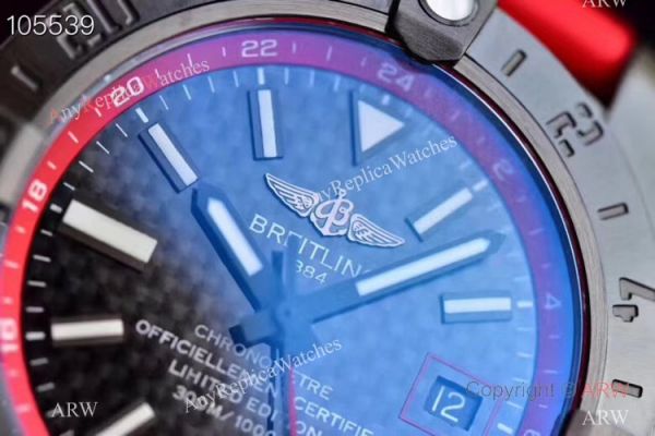 GF Swiss Grade Replica Breitling Avenger II GMT Watch SS Red Rubber Strap GF Swiss Grade Replica Breitling Avenger II GMT Watch SS Red Rubber Strap