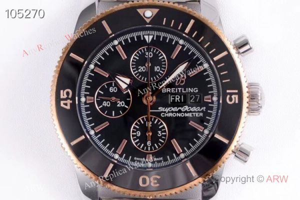 GB Replica Breitling Superocean Heritage II Day-Date Watch Rose Gold Bezel GB Replica Breitling Superocean Heritage II Day-Date Watch Rose Gold Bezel
