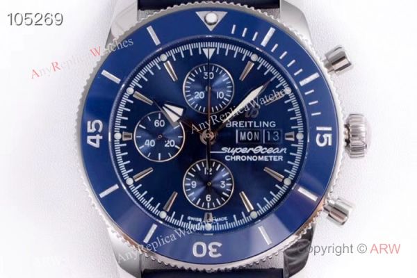 GB factory Breitling SuperOcean Heritage II day-date Replica Watch Blue Dial GB factory Breitling SuperOcean Heritage II day-date Replica Watch Blue Dial