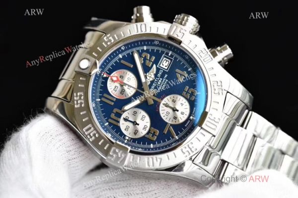 Swiss Grade Replica Breitling Super Avenger II 7750 Watch Stainless Steel Blue Face Swiss Grade Replica Breitling Super Avenger II 7750 Watch Stainless Steel Blue Face