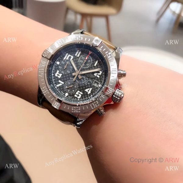 New Copy Breitling Super Avenger II SS Brown Leather Strap Watch 43mm New Copy Breitling Super Avenger II SS Brown Leather Strap Watch 43mm