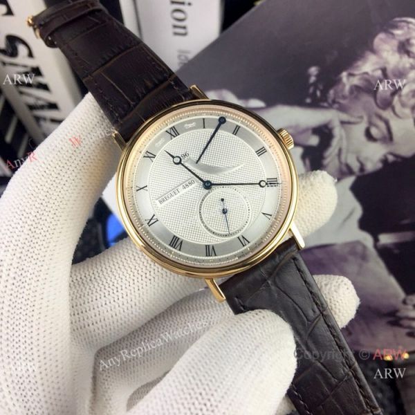 High Quality Copy Breguet Classique Mens Watch SS Black Leather Strap High Quality Copy Breguet Classique Mens Watch SS Black Leather Strap