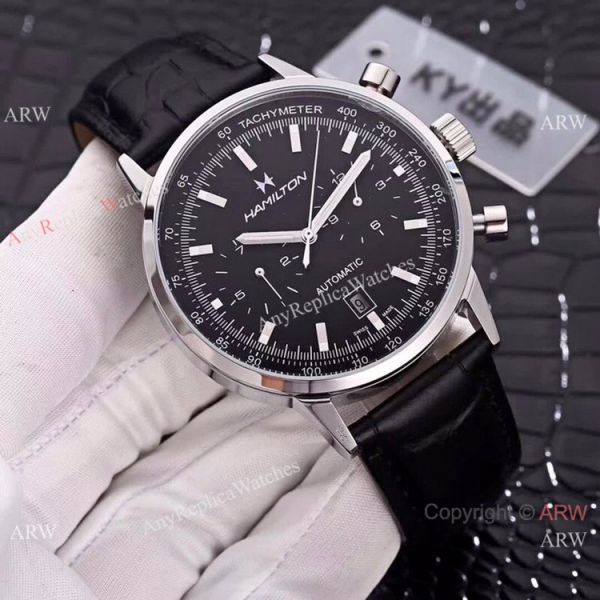 High Quality Copy Hamilton Grand Complications Men Watch SS Black Dial High Quality Copy Hamilton Grand Complications Men Watch SS Black Dial