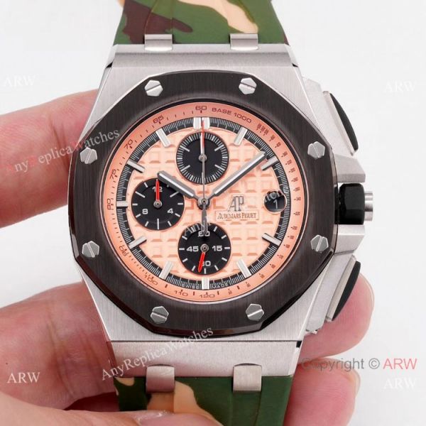 2019 Copy Audemars Piguet Royal Oak Offshore Watch SS Camouflage Strap 2019 Copy Audemars Piguet Royal Oak Offshore Watch SS Camouflage Strap