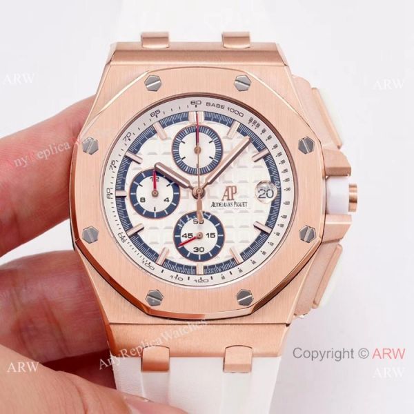 Audemars Piguet Royal Oak Offshore Chronograph SS White Dial 44mm watch Best Copy Audemars Piguet Royal Oak Offshore Chronograph SS White Dial 44mm watch Best Copy