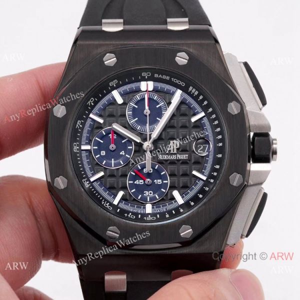 Audemars Piguet Royal Oak offshore Replica Watches SS Blue Sub-dials Audemars Piguet Royal Oak offshore Replica Watches SS Blue Sub-dials