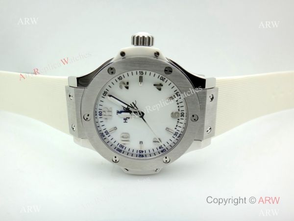 Hublot Big Bang Quartz Replica Watch SS White Dial 38mm Hublot Big Bang Quartz Replica Watch SS White Dial 38mm
