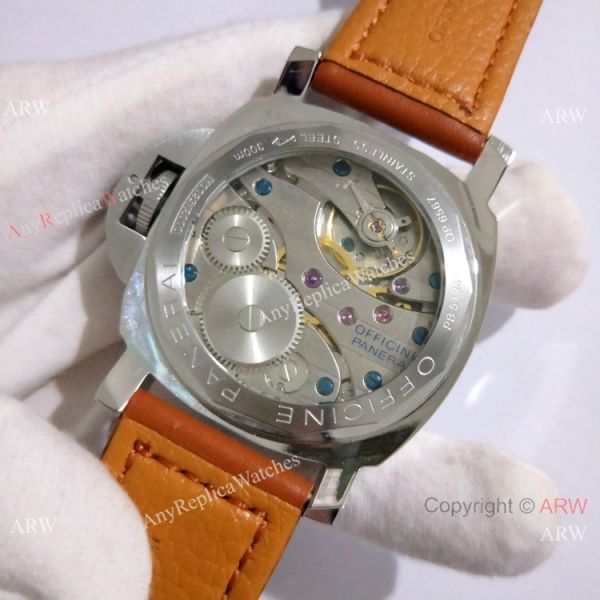 Copy Luminor Panerai White Dial Brown Leather Band Watch 44mm PAM00113 Copy Luminor Panerai White Dial Brown Leather Band Watch 44mm PAM00113