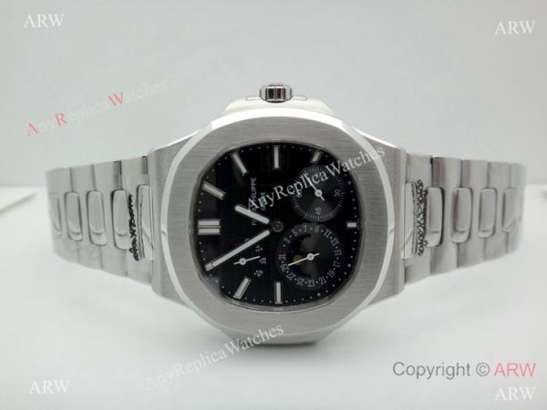 Copy Patek Philippe Nautilus Power Reserve Watch Stainless Steel Black 40mm Copy Patek Philippe Nautilus Power Reserve Watch Stainless Steel Black 40mm
