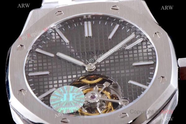 JF Factory Copy Audemars Piguet Royal Oak Tourbillon 26510 Stanless Steel Gray Rhodium Dial Watch 41mm JF Factory Copy Audemars Piguet Royal Oak Tourbillon 26510 Stanless Steel Gray Rhodium Dial Watch 41mm