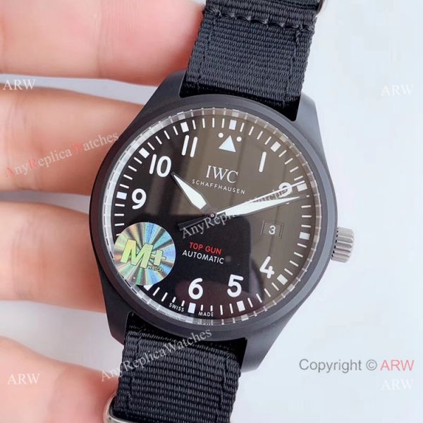 (M+) Swiss Grade IWC Pilots Top Gun iw326901 Black PVD Watch 40mm (M+) Swiss Grade IWC Pilots Top Gun iw326901 Black PVD Watch 40mm