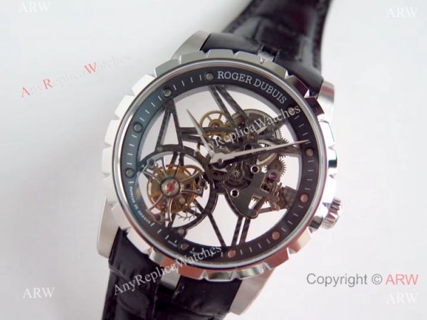 BBR Factory Roger Dubuis Excalibur Rose Gold Skeleton Tourbillon SS Watch BBR Factory Roger Dubuis Excalibur Rose Gold Skeleton Tourbillon SS Watch