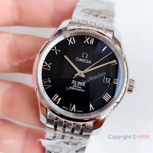Swiss Copy Omega De Ville Co-Axial Stainless Steel Black Dial VSF 8500 Watch Swiss Copy Omega De Ville Co-Axial Stainless Steel Black Dial VSF 8500 Watch