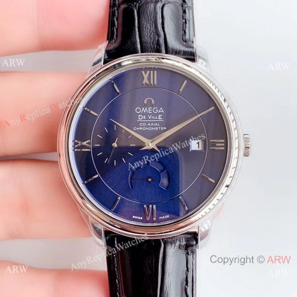 DV Factory De Ville Prestige Power Reserve Omega Watch White Face DV Factory De Ville Prestige Power Reserve Omega Watch White Face