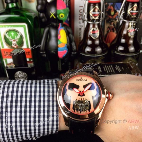 Corum Bubble Skull Tourbillon SS Blue Dial Watch Best Replica Corum Bubble Skull Tourbillon SS Blue Dial Watch Best Replica