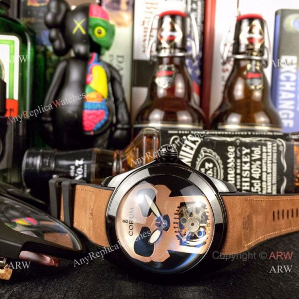 Replica Corum Bubble Skull Face Black Steel Watch 45mm Replica Corum Bubble Skull Face Black Steel Watch 45mm