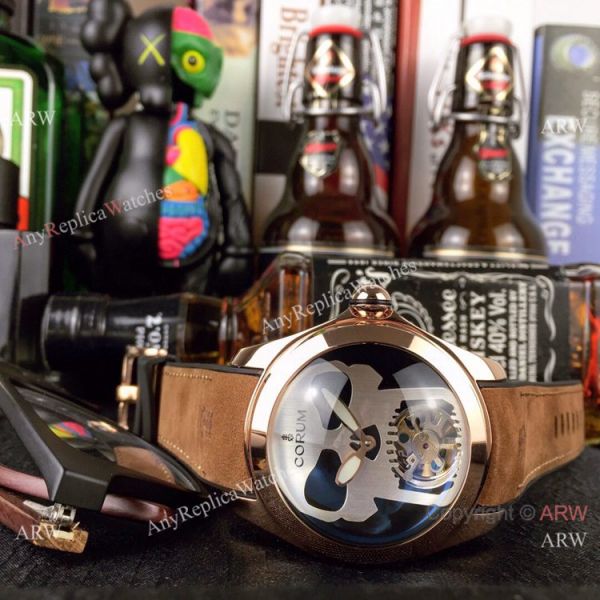 High Quality Copy Corum Bubble Skull Face Rose Gold Wristwatch High Quality Copy Corum Bubble Skull Face Rose Gold Wristwatch