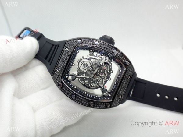 Clone Richard Mille Skeleton Diamond Watch Swiss Quality Richard Mille AAA Clone Richard Mille Skeleton Diamond Watch Swiss Quality Richard Mille AAA