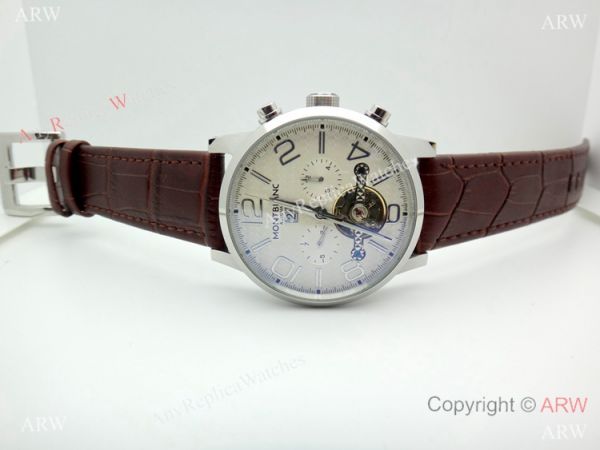 Mont Blanc Clone Time Walker Tourbillon SS White Dial Watch Automatic Mont Blanc Clone Time Walker Tourbillon SS White Dial Watch Automatic