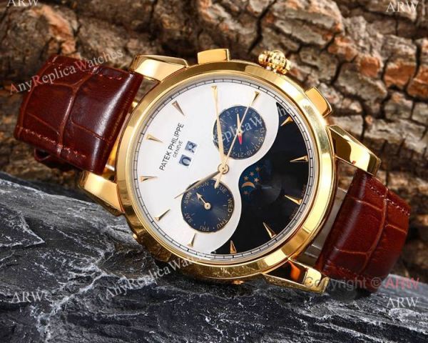Fake Patek Philippe Geneve Grand Complications Watch Black White Dial Fake Patek Philippe Geneve Grand Complications Watch Black White Dial