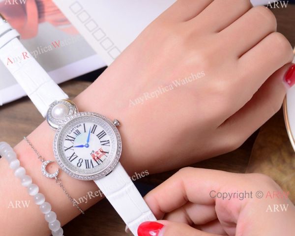 Higher Quality Cartier Ladies 35mm Watch Stainless Steel Diamond Higher Quality Cartier Ladies 35mm Watch Stainless Steel Diamond