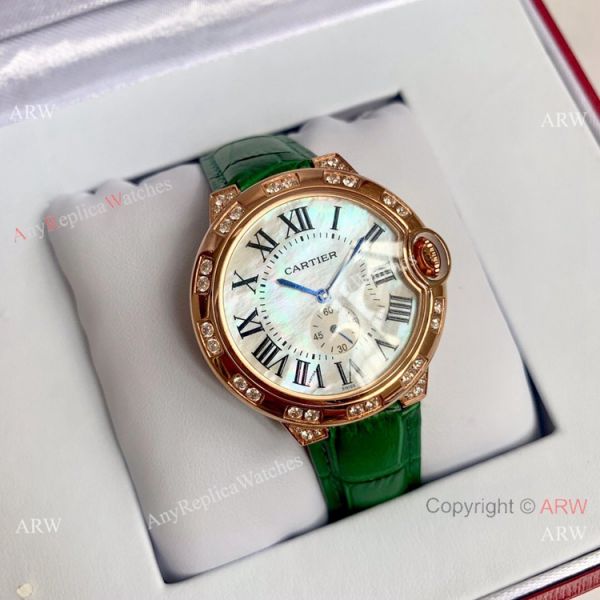 Cartier Ballon Bleu de Rose Gold White MOP Dial Watch 36mm Cartier Ballon Bleu de Rose Gold White MOP Dial Watch 36mm