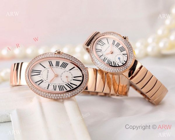 Best Quality Copy Cartier Baignoire Lovers Watch Rose Gold Black Dial Best Quality Copy Cartier Baignoire Lovers Watch Rose Gold Black Dial