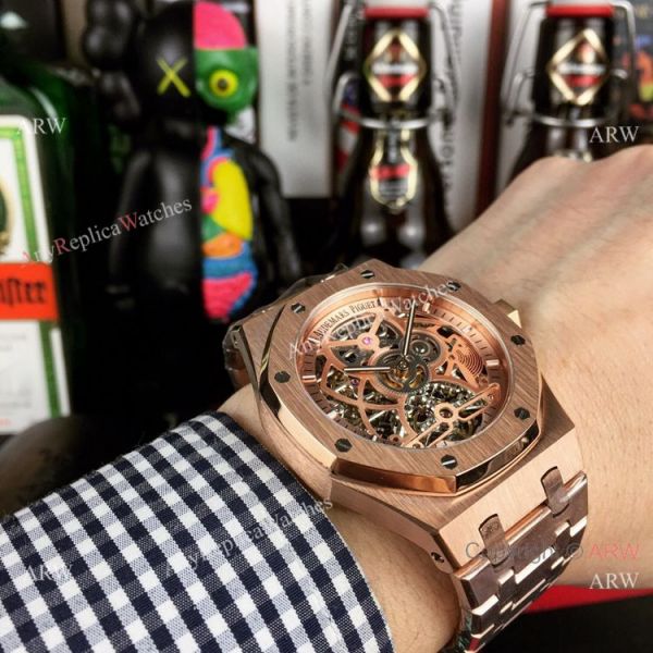 Audemars Piguet Royal Oak Skeleton Replica Watch Rose Gold Case Audemars Piguet Royal Oak Skeleton Replica Watch Rose Gold Case