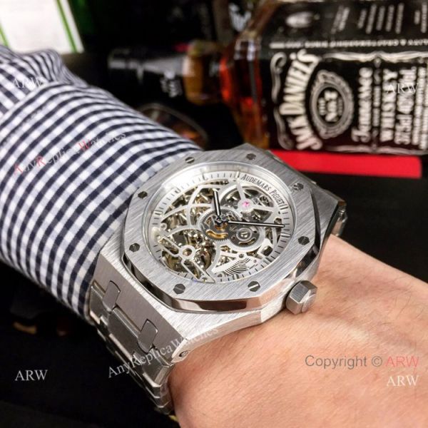 Fake AP Skeleton Royal Oak Stainless Steel 43mm Watch Fake AP Skeleton Royal Oak Stainless Steel 43mm Watch