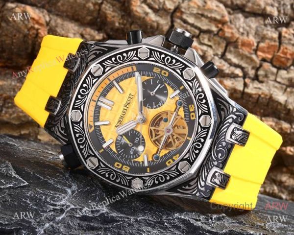 Best Copy Audemars Piguet Royal Oak Offshore Tourbillon Tattoo Watches Orange Rubber Strap Best Copy Audemars Piguet Royal Oak Offshore Tourbillon Tattoo Watches Orange Rubber Strap