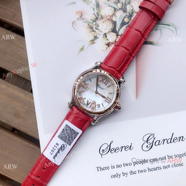 Replica Chopard Happy Sport 36mm Watches 2-Tone Rose Gold White Dial Replica Chopard Happy Sport 36mm Watches 2-Tone Rose Gold White Dial