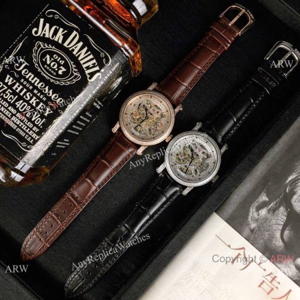 New Copy Franck Muller Round Skeleton Watch Rose Gold Brown Leather Strap New Copy Franck Muller Round Skeleton Watch Rose Gold Brown Leather Strap
