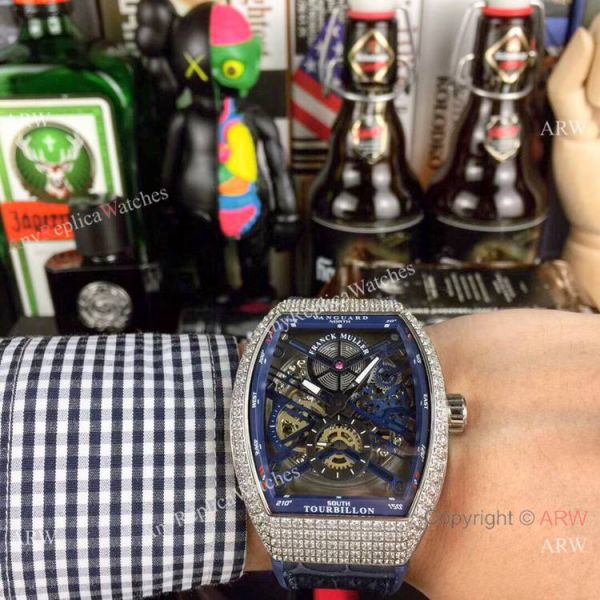 High Quality Franck Muller Vanguard Replica Watch Diamond Case Skeleton Dial High Quality Franck Muller Vanguard Replica Watch Diamond Case Skeleton Dial