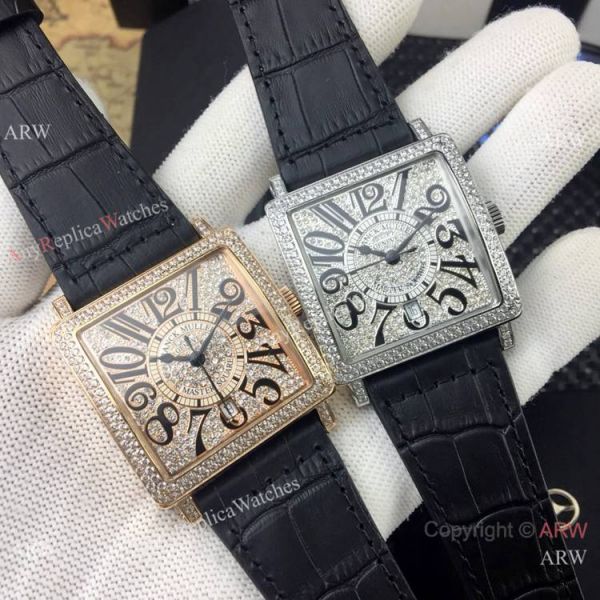 Replica Franck Muller Master Square Automatic Watch Rose Gold Diamond Arabic Dial Replica Franck Muller Master Square Automatic Watch Rose Gold Diamond Arabic Dial