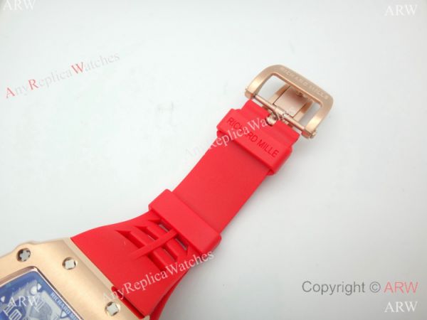Richard Mille Flyback RM 11-03 Replica Watches Rose Gold Red Rubber Band Richard Mille Flyback RM 11-03 Replica Watches Rose Gold Red Rubber Band